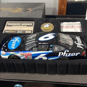 Black and Blue Diecast Model Car